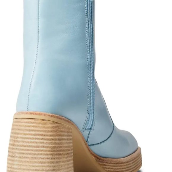NEW $278 FREE PEOPLE CELESTE BLUE RUBY PLATFORM BOOTIES / BOOTS SIZE 39.5 / 9.5 - Picture 4 of 11